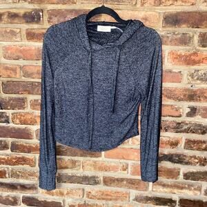 Urban Outfitters Out From Under Charcoal Gray Cropped Hoodie Women's Size Small